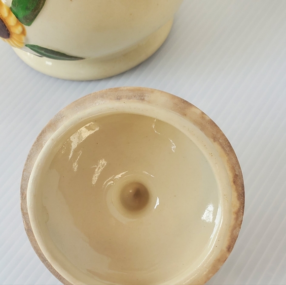 VTG Sunflower Salt & Pepper Shakers SHAWNEE pottery USA 40s-50s Sugar Bowl Set - Picture 7 of 13